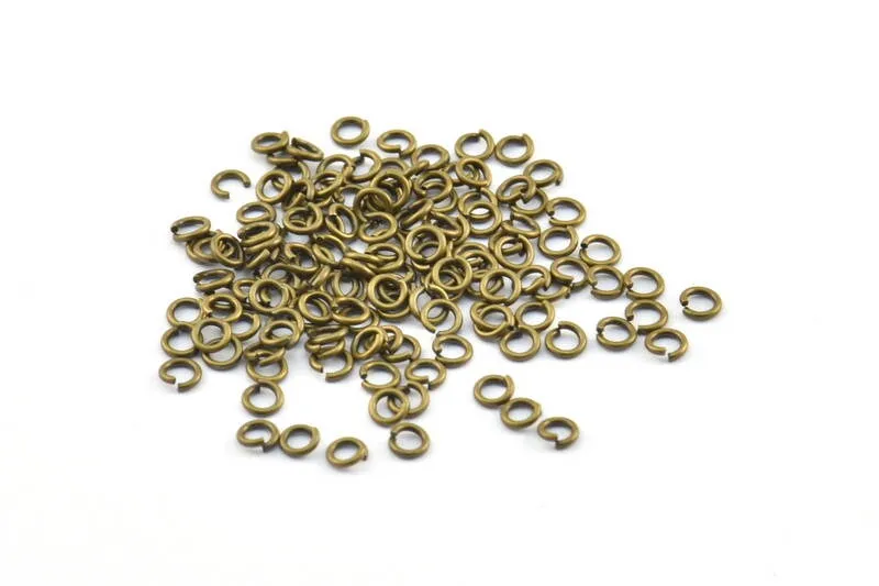 3mm Jump Rings - 500 Antique Brass Jump Rings (3mm) A0374