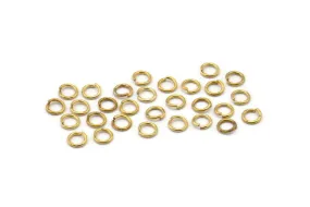 4mm Jump Rings - 1000 Gold Tone Brass Jump Rings (4x0.60mm) A0881