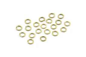 4mm Jump Rings - 250 Pieces Raw Brass Jump Rings (4x0.60mm) A0337