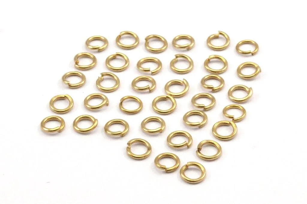 4mm Jump Rings - 250 Raw Brass Jump Rings, Findings (4x0.70mm) A0338