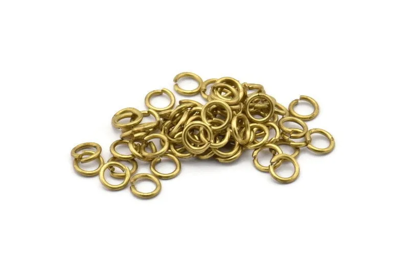 6mm Jump Rings - 500 Raw Brass Jump Rings (6x1mm) A0357