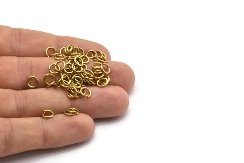 6mm Jump Rings - 500 Raw Brass Jump Rings (6x1mm) A0357