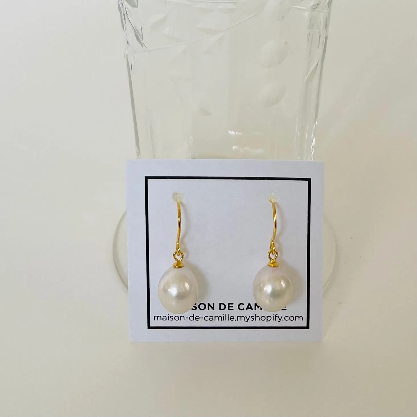 Abigail Drop Pearl Earrings