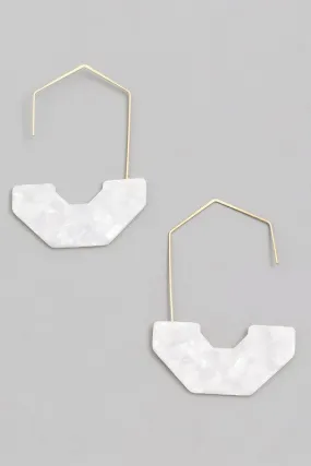 Acetate Semicircle Drop Earrings