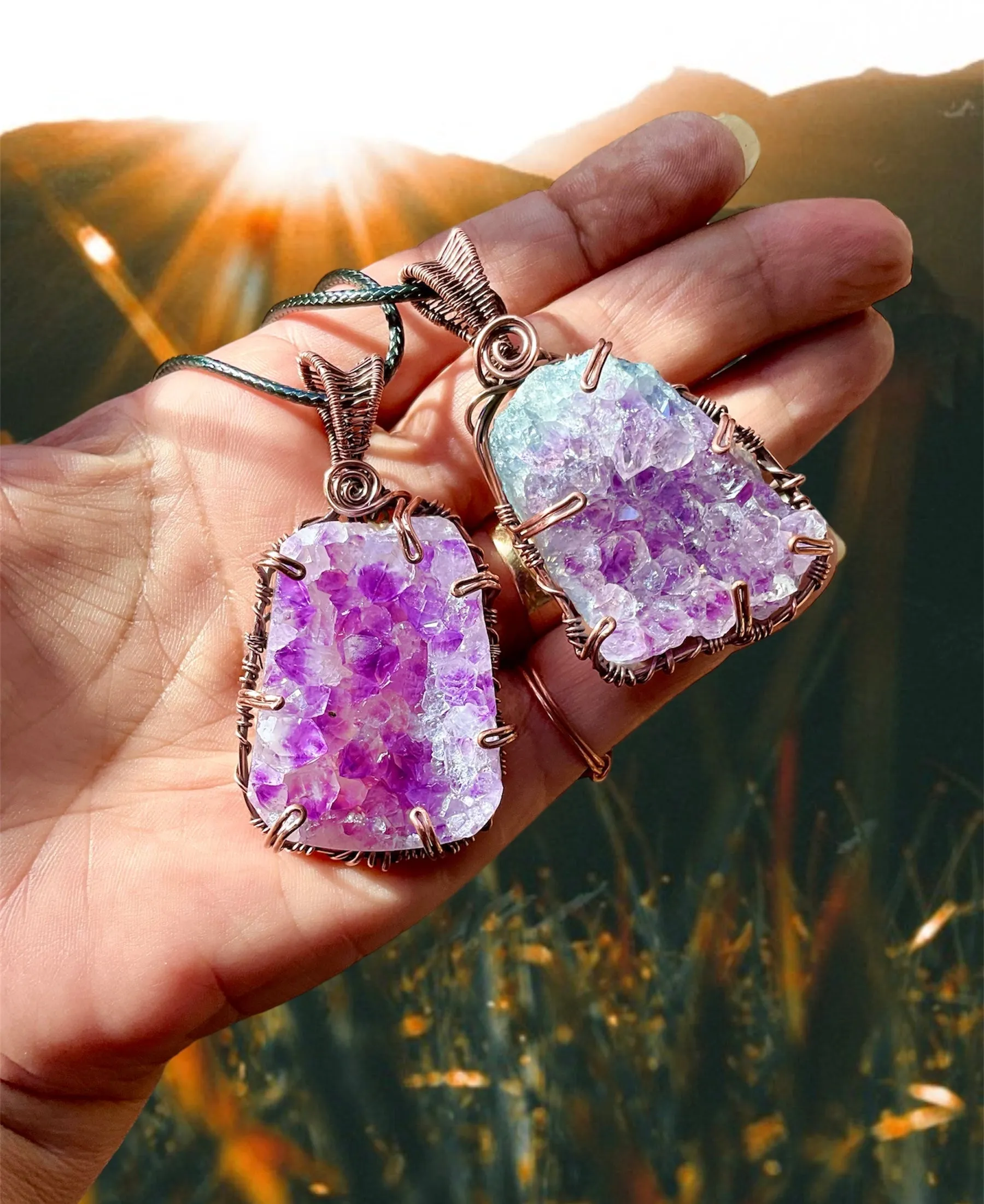 Amethyst Cluster Pendant