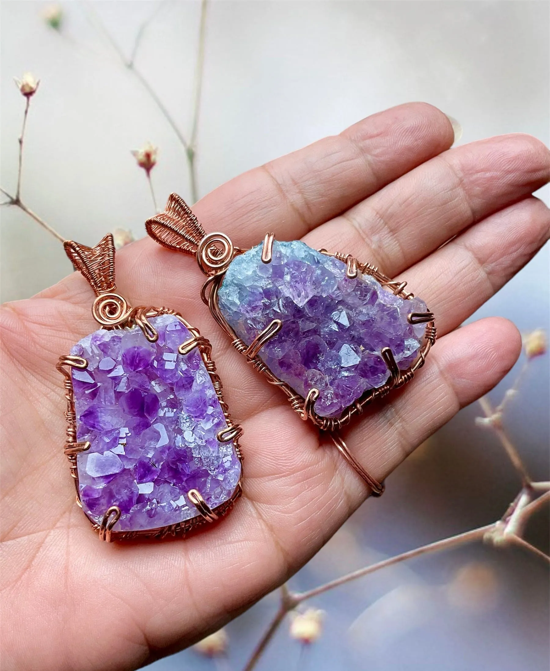 Amethyst Cluster Pendant