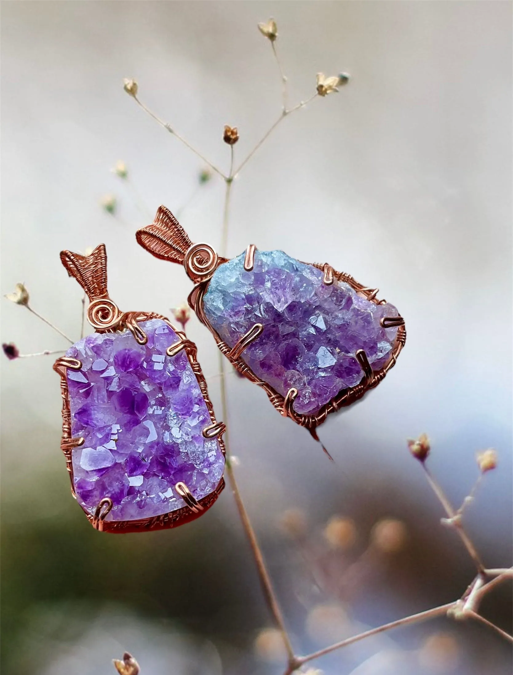 Amethyst Cluster Pendant