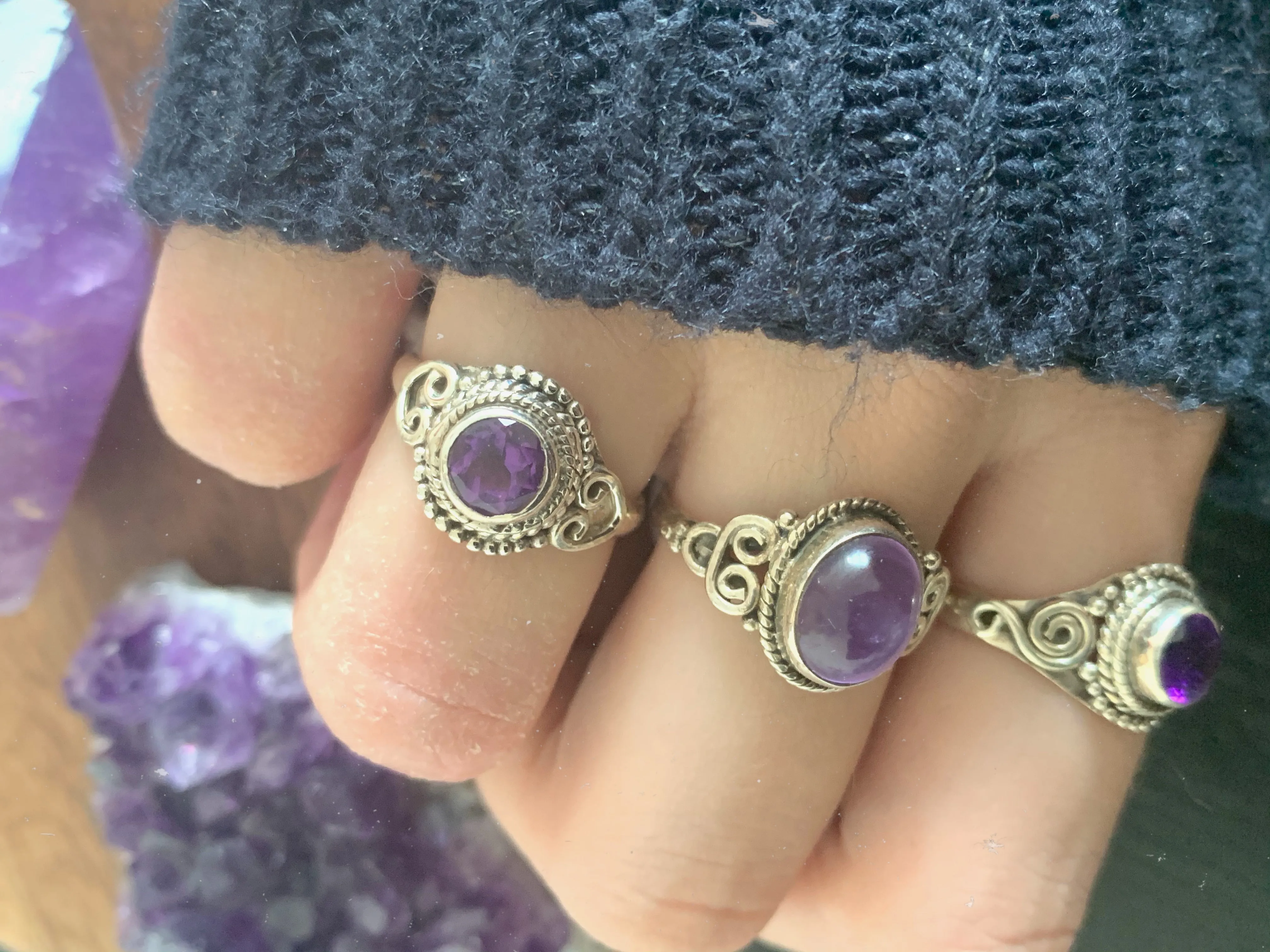 Amethyst Mix - Small Rings