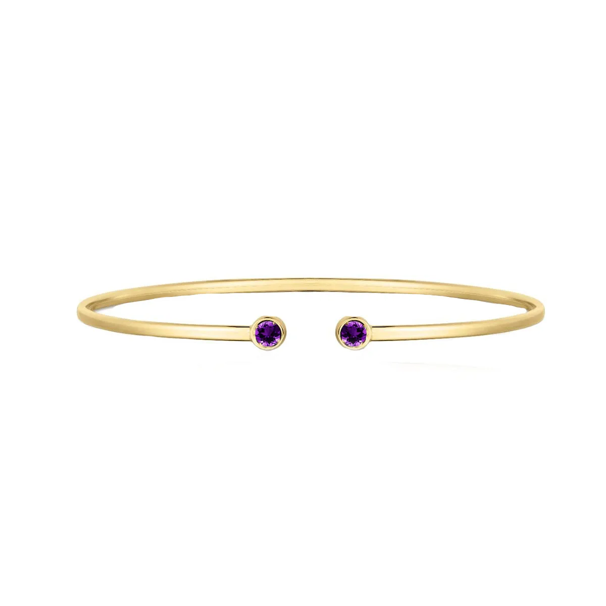 Amethyst Open Cuff Bangle