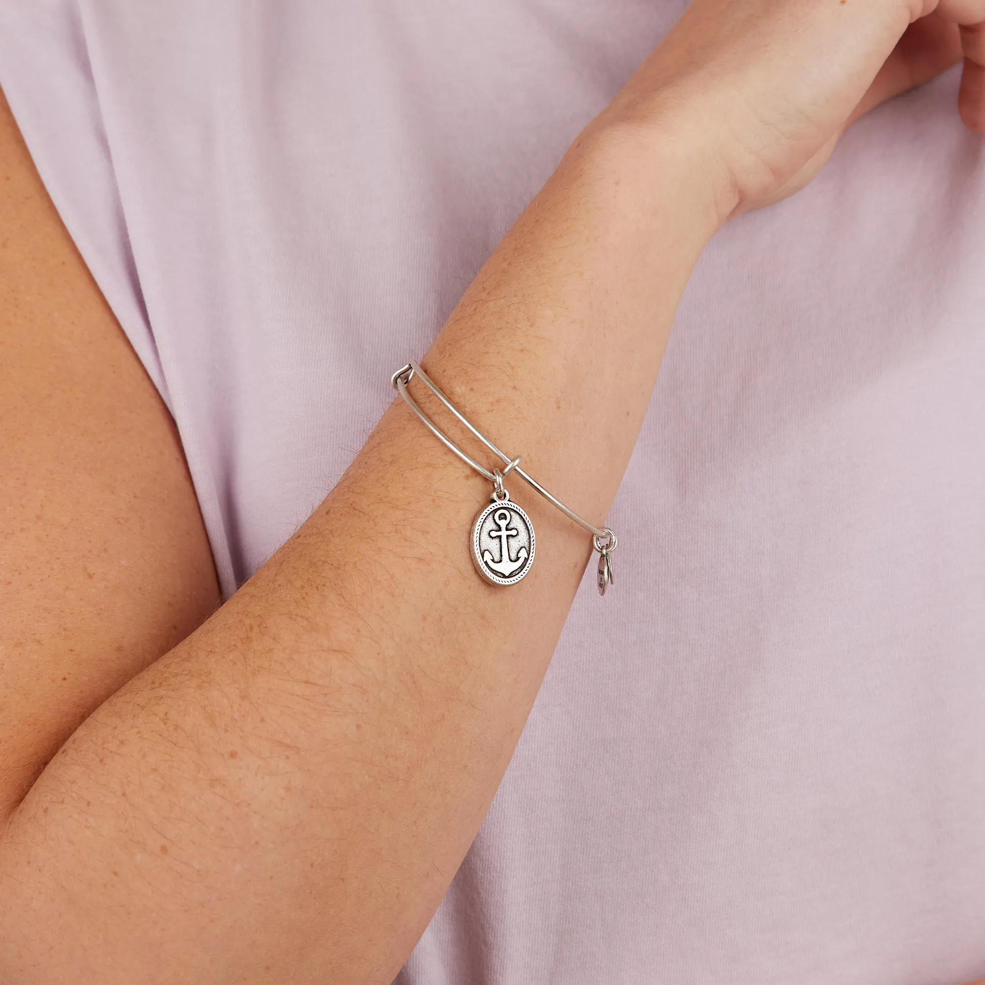 Anchor Charm Bangle