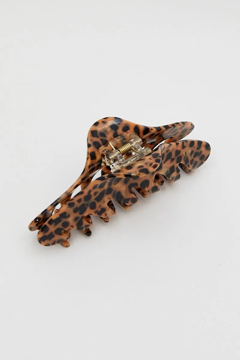 Animal Print Claw Clip