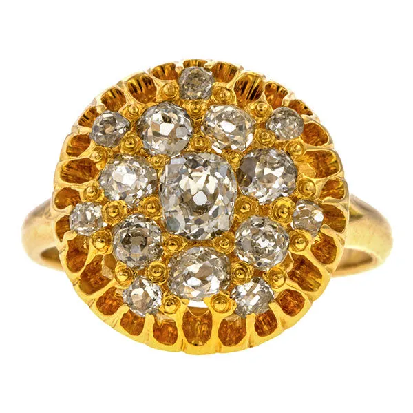 Antique Diamond Cluster Ring, 0.80ctw.