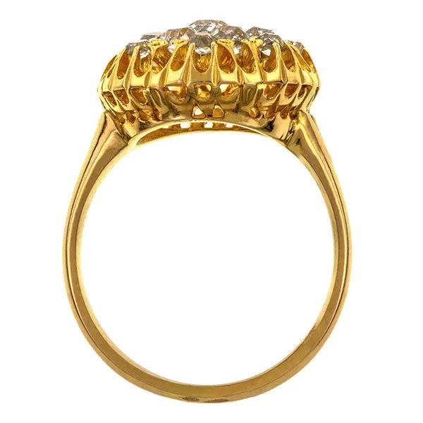 Antique Diamond Cluster Ring, 0.80ctw.