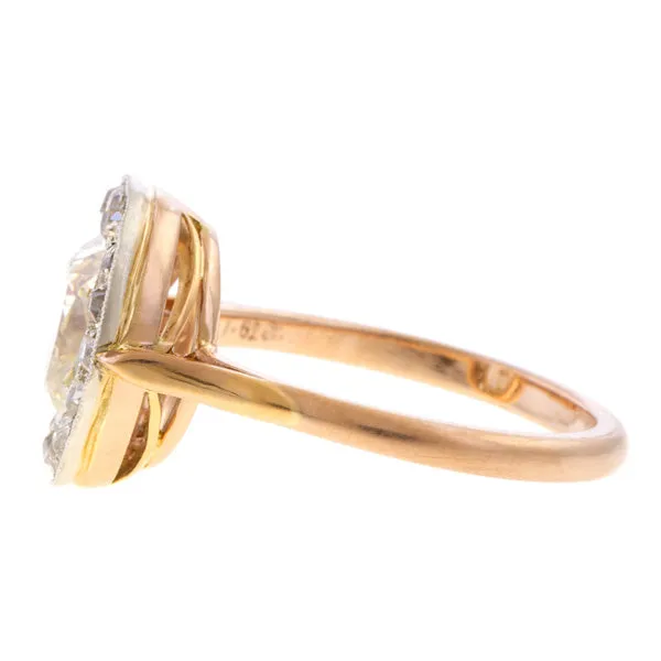 Antique Engagement Ring, Cushion 1.62ct.