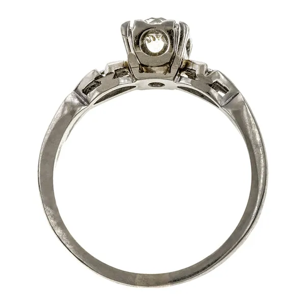 Art Deco Engagement Ring, Old European Cut Diamond 0.56ct.