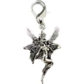 AVBeads Clip-On Charms Nymph Charm Silver Metal Pagan Charm Clip