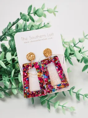 Avery Confetti Drop Earrings