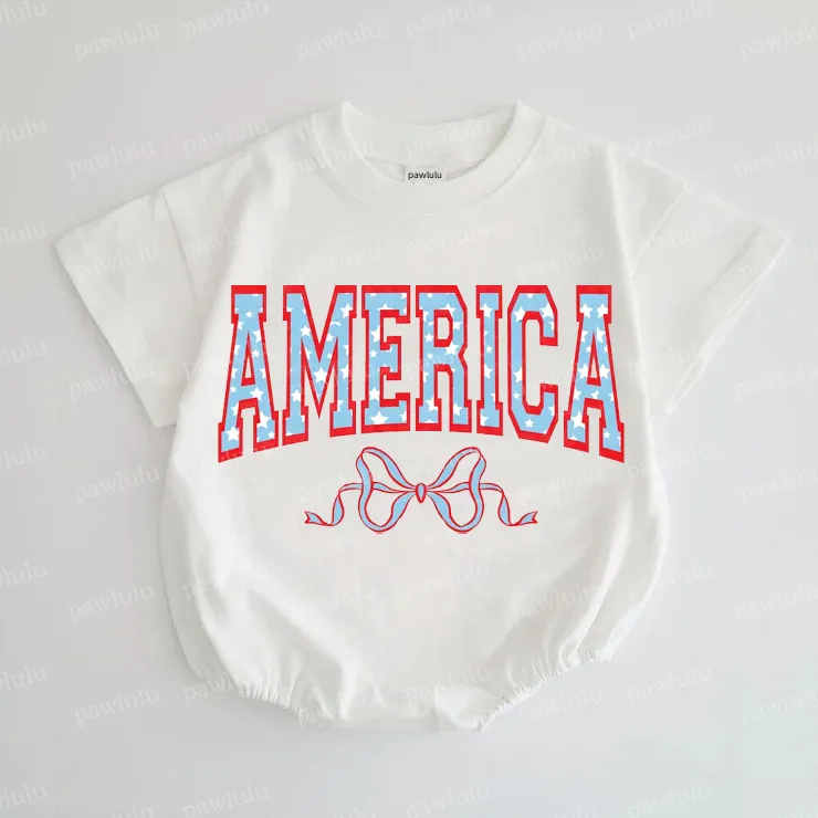 Baby American Bow Romper