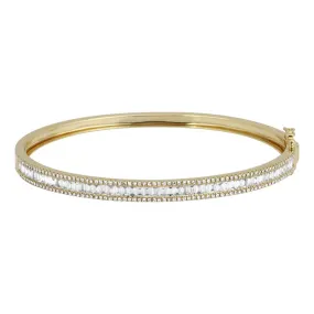 Baguette and Diamond Bangle