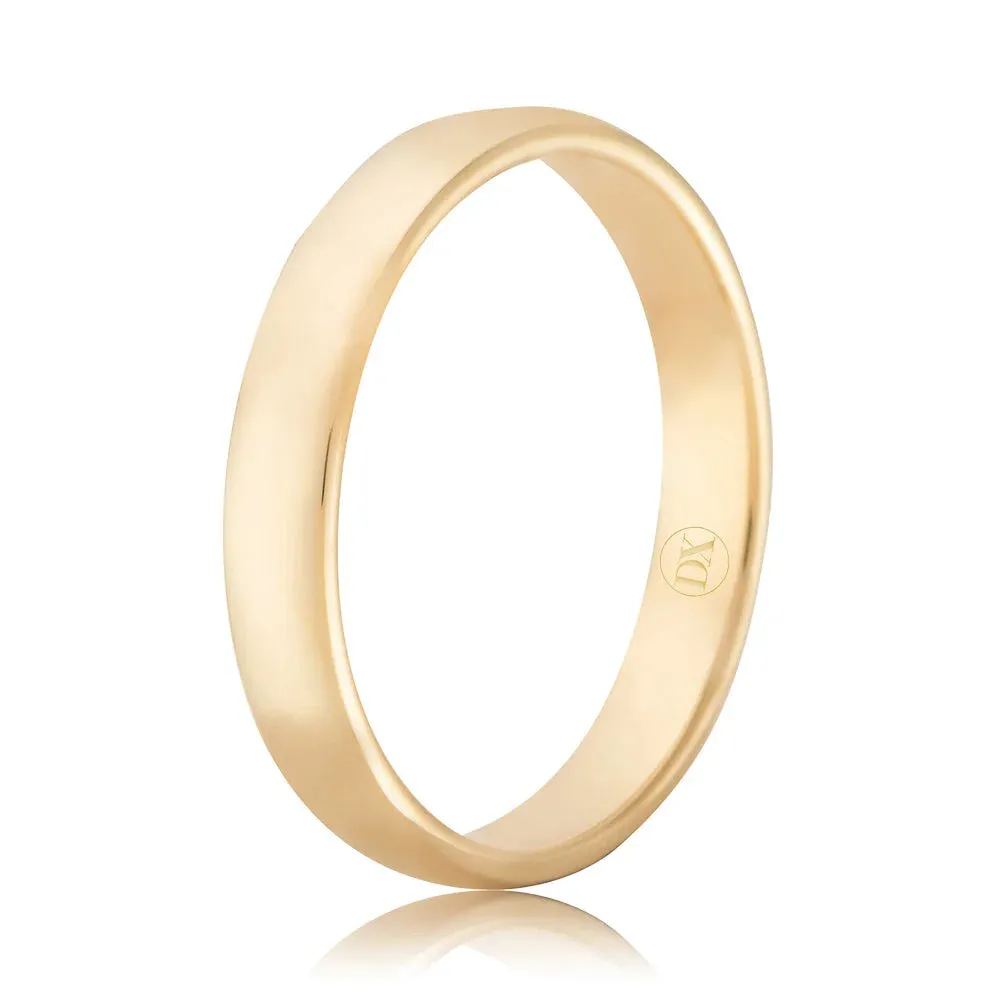 Barrel 3mm - 18ct Yellow Gold