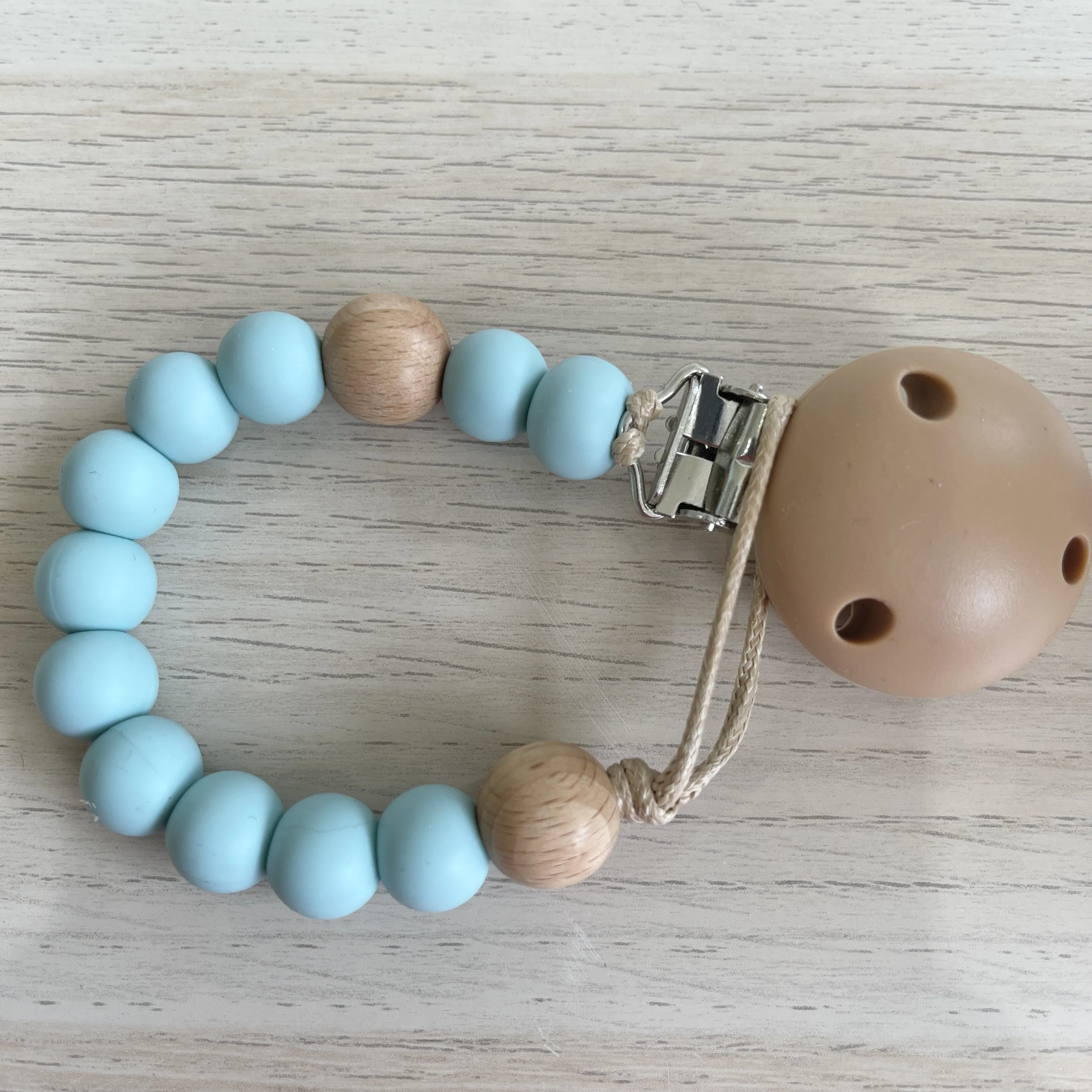 Basics Pacifier Clip - Seafoam