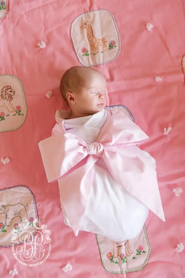 Beaufort Bonnet Bow swaddle Broadcloth