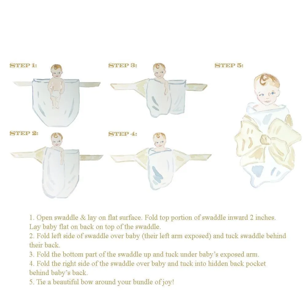 Beaufort Bonnet Bow swaddle Broadcloth