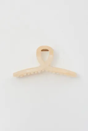 Beige Twirl Claw Clip