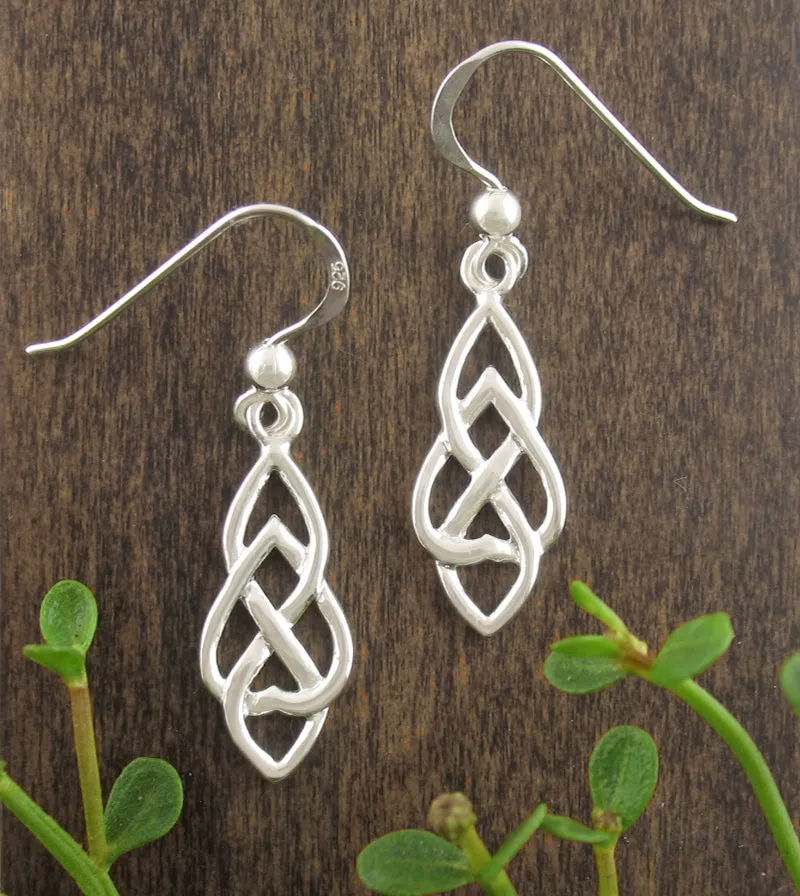 Celtic Infinity Drop Earrings