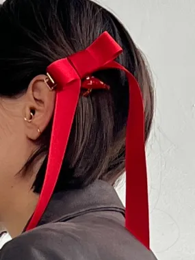 Charm Bow Clip - Red/Lobster