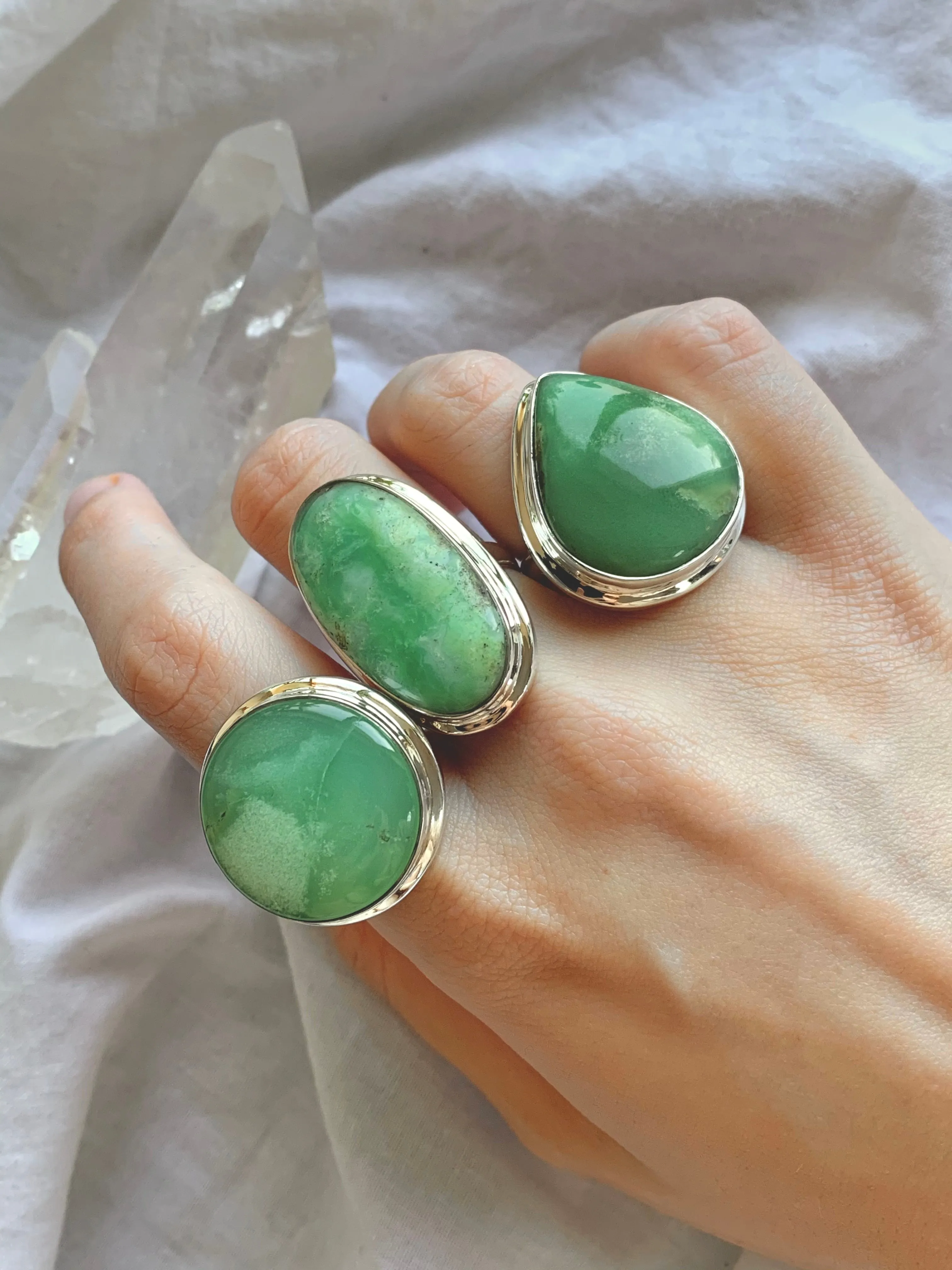 Chrysoprase Ansley Rings - Mixed