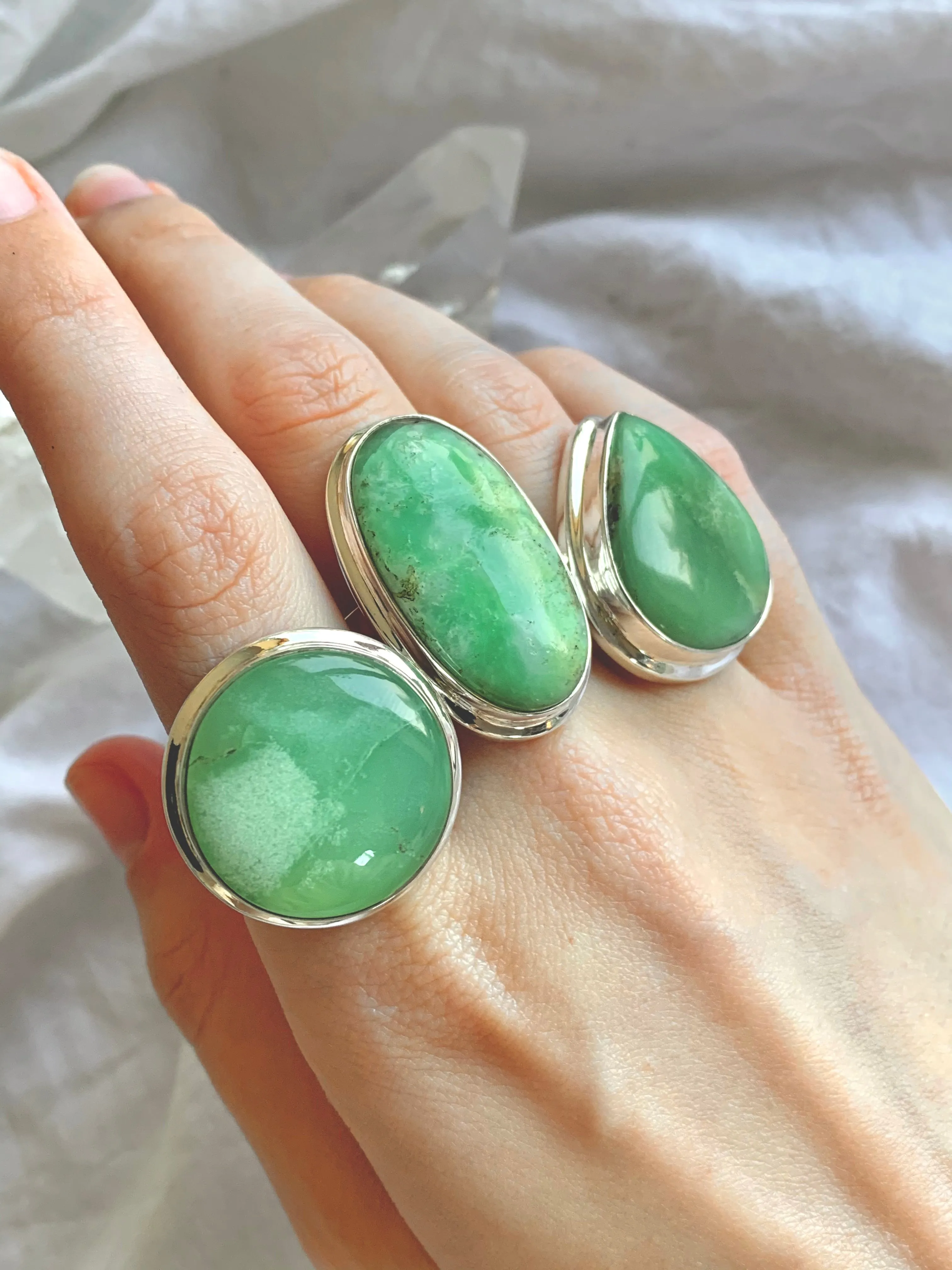 Chrysoprase Ansley Rings - Mixed