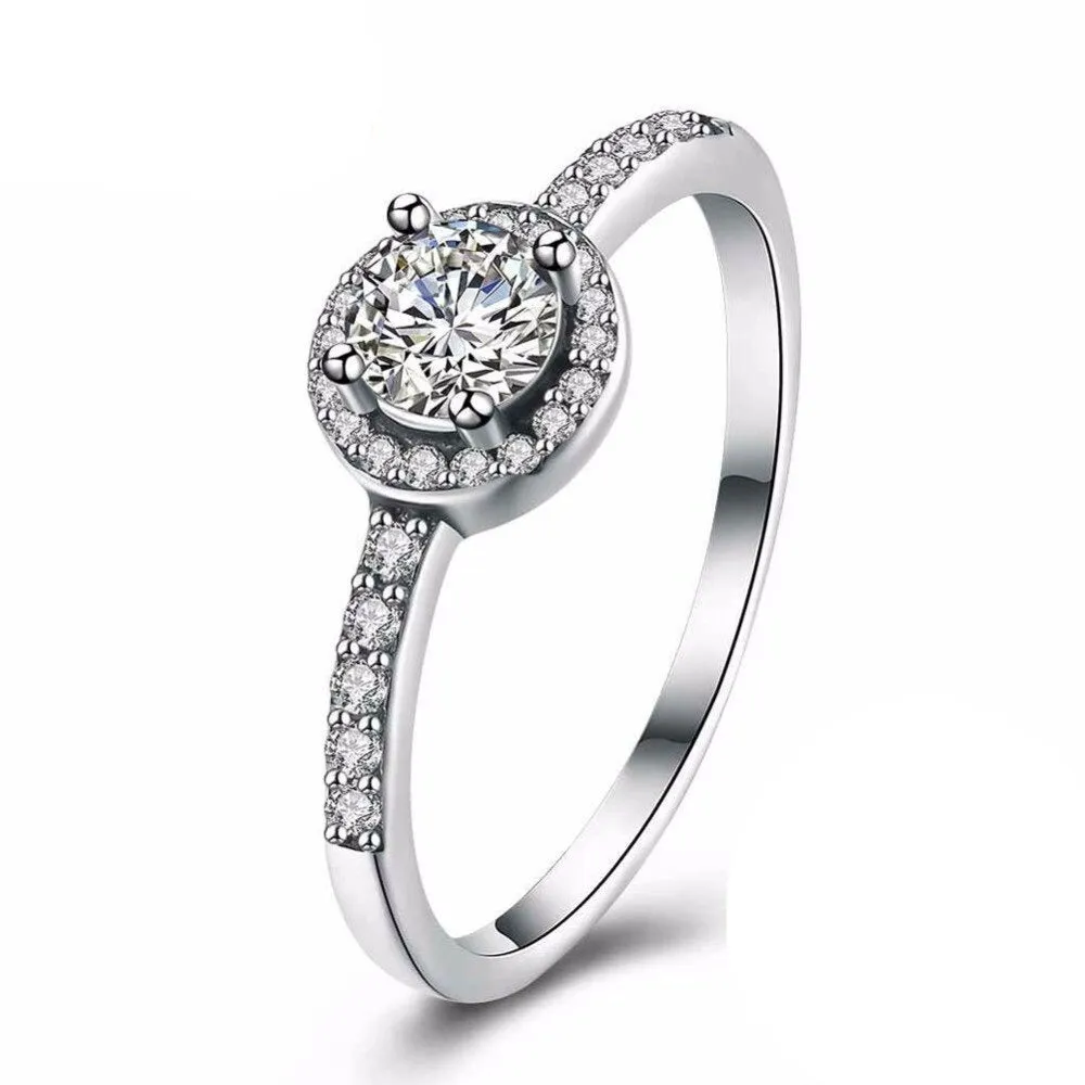 Classic Round Cubic Zirconia Rings For Women