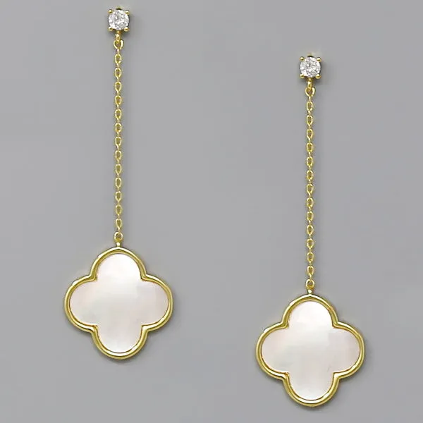 Clover Chain Drop Earrings