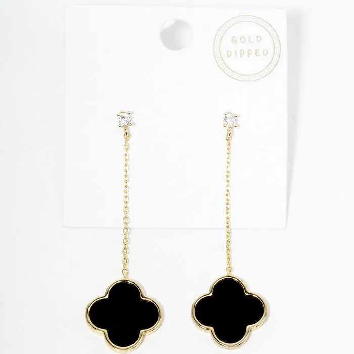 Clover Chain Drop Earrings