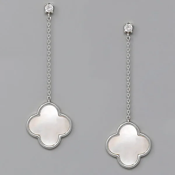 Clover Chain Drop Earrings