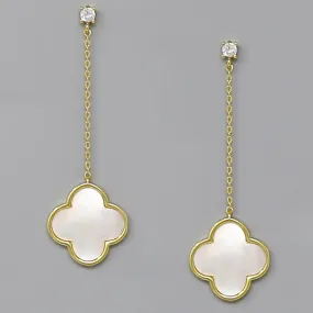 Clover Chain Drop Earrings