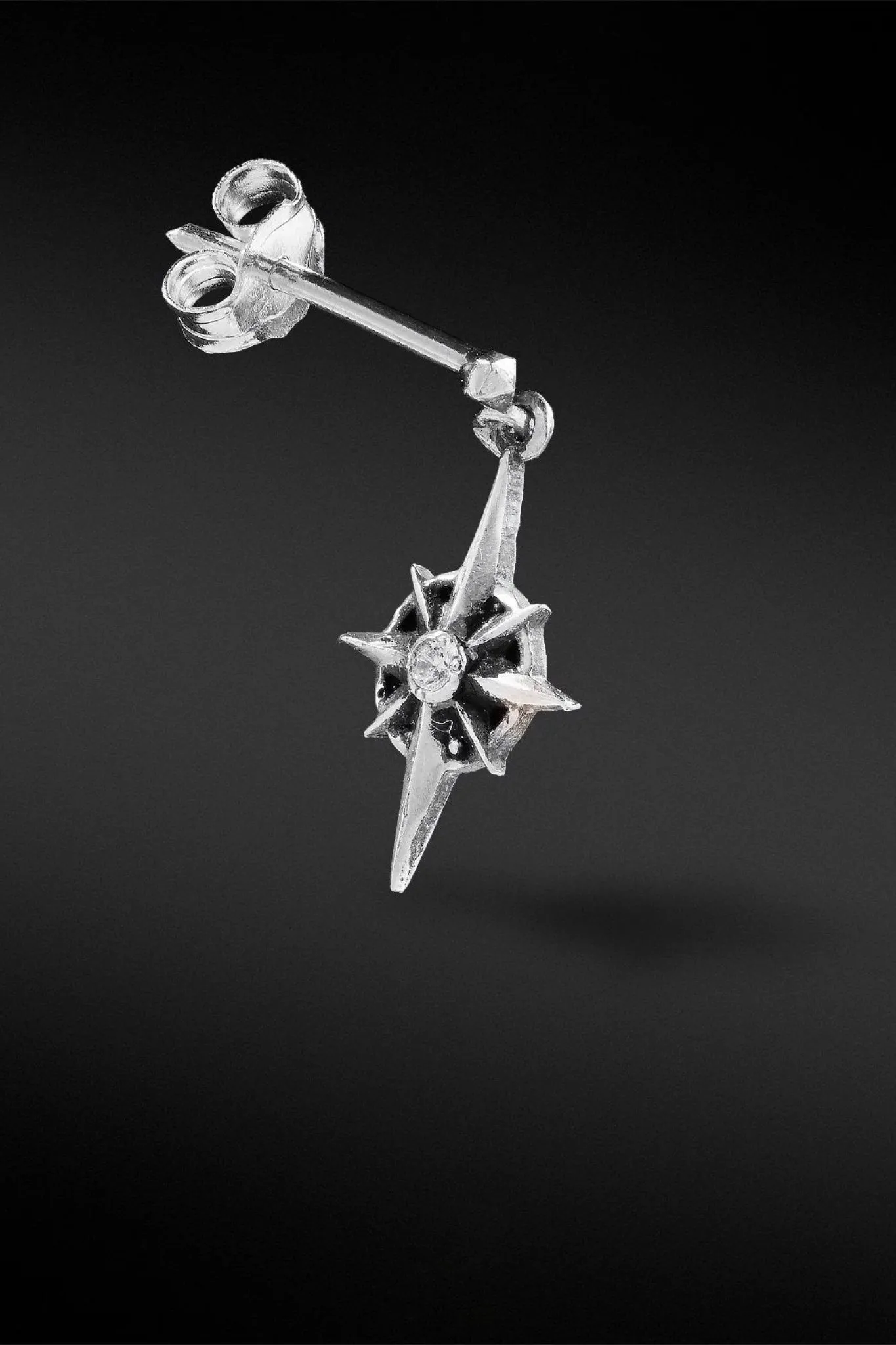 Compass Drop Earring