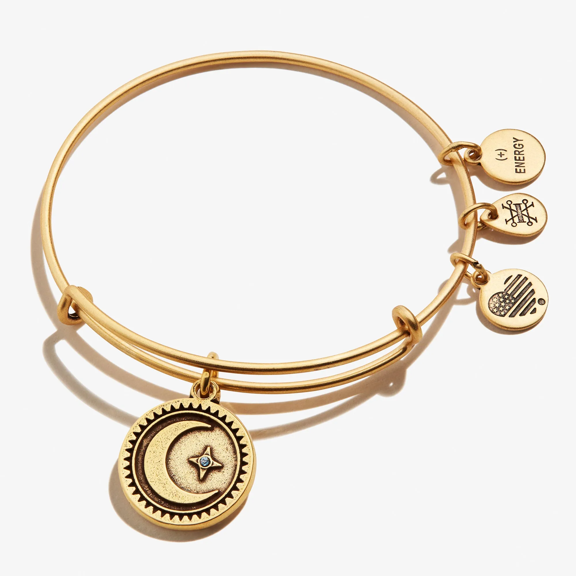 Crescent Moon Charm Bangle