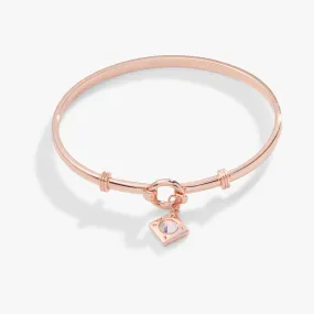 Crystal Charm Clip Bangle, Crystal