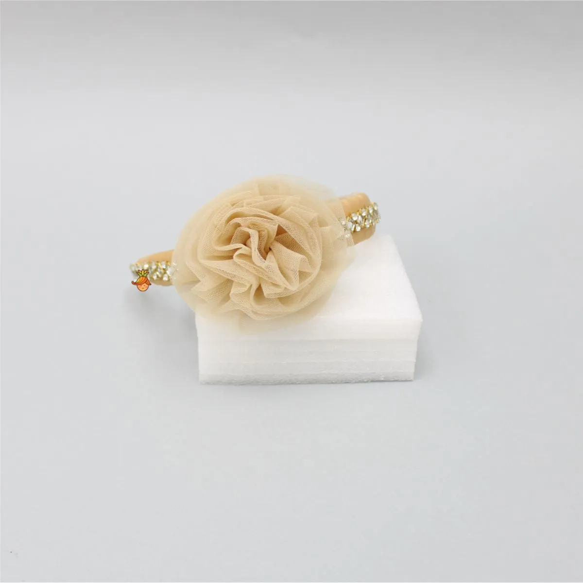 Cute Floral Beige Hair Band