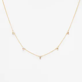 Diamond Drop Station Necklace