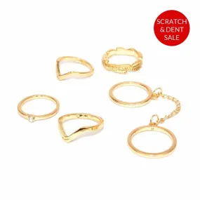 Elegant Gold Midi Rings - Sample