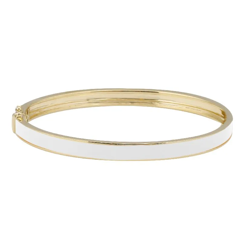 Enamel Double Side Diamond Border Bangle