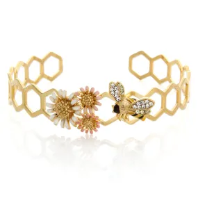 Flower and Honeycomb Bangle