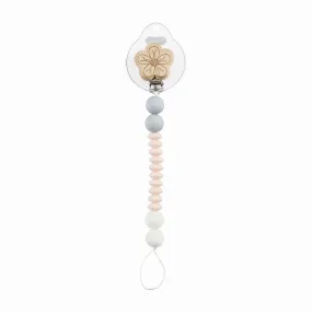 Flower Wood & Silicone Pacy Clip