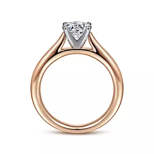 Gabriel "Michelle" 14K Rose Gold Solitaire Engagement Ring