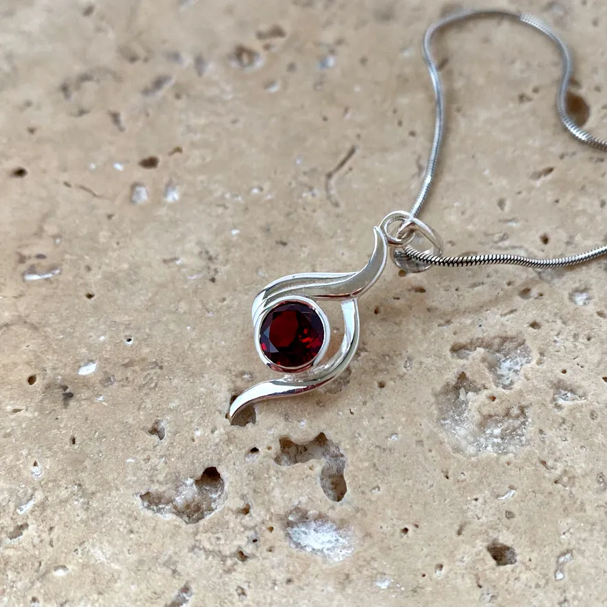 Garnet Pendant - Emile