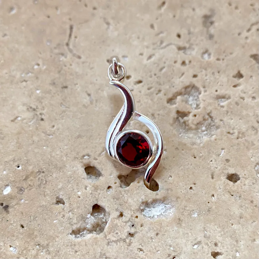 Garnet Pendant - Emile