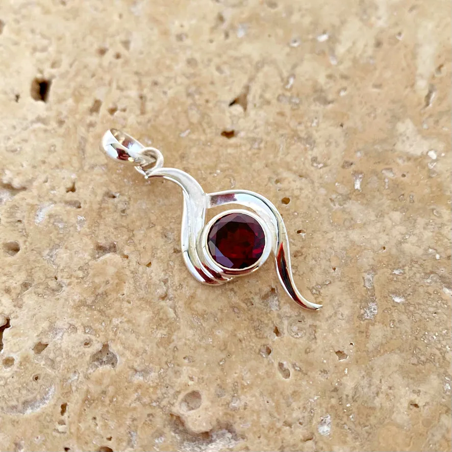 Garnet Pendant - Emile